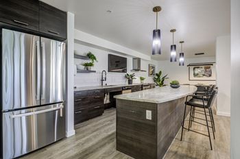 Full kitchen and billiards room